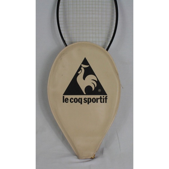 Vintage Le Coq Sportif Stiletto Racquet Racket w/ Vintage Cover - Picture 6 of 11